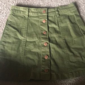 Military Green Skirt